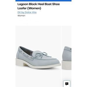 Dolce Vita Women's Blue Boat Shoe Loafers Size 8.5 Block Heel Casual